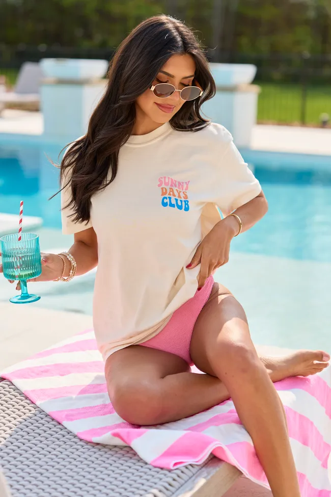 Sunny Days Club Ivory Graphic Tee sold by Pink Lily product image thumbnail 2