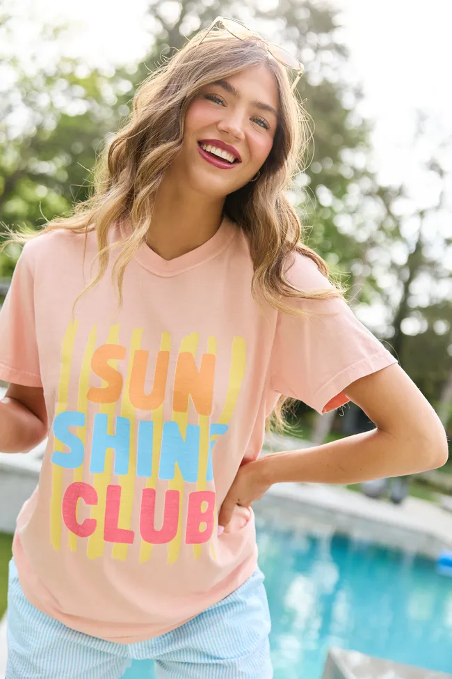 Sunshine Club Orange Graphic Tee sold by Pink Lily product image thumbnail 3