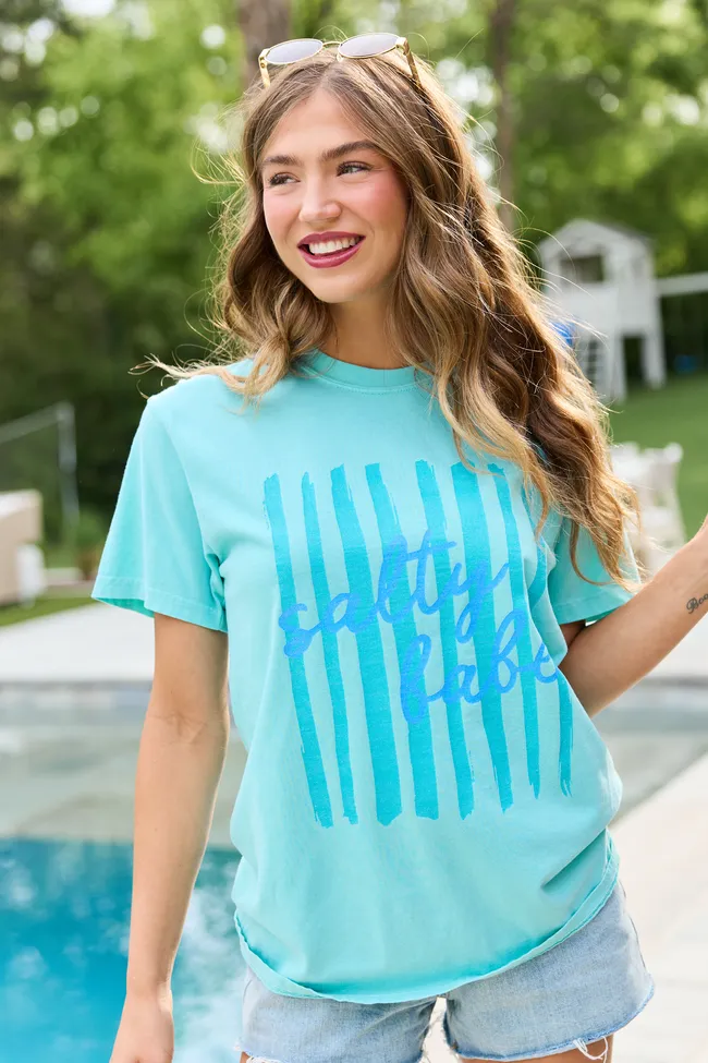 Salty Babe Mint Comfort Colors Graphic Tee sold by Pink Lily product image thumbnail 3