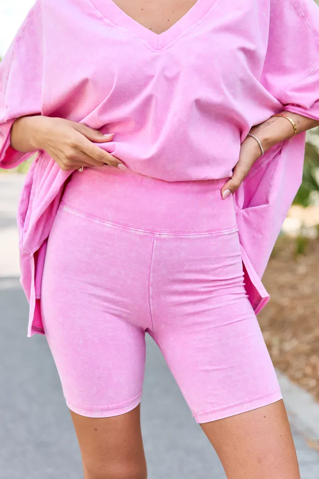 Britton Pink Biker Shorts sold by Pink Lily product image thumbnail 2