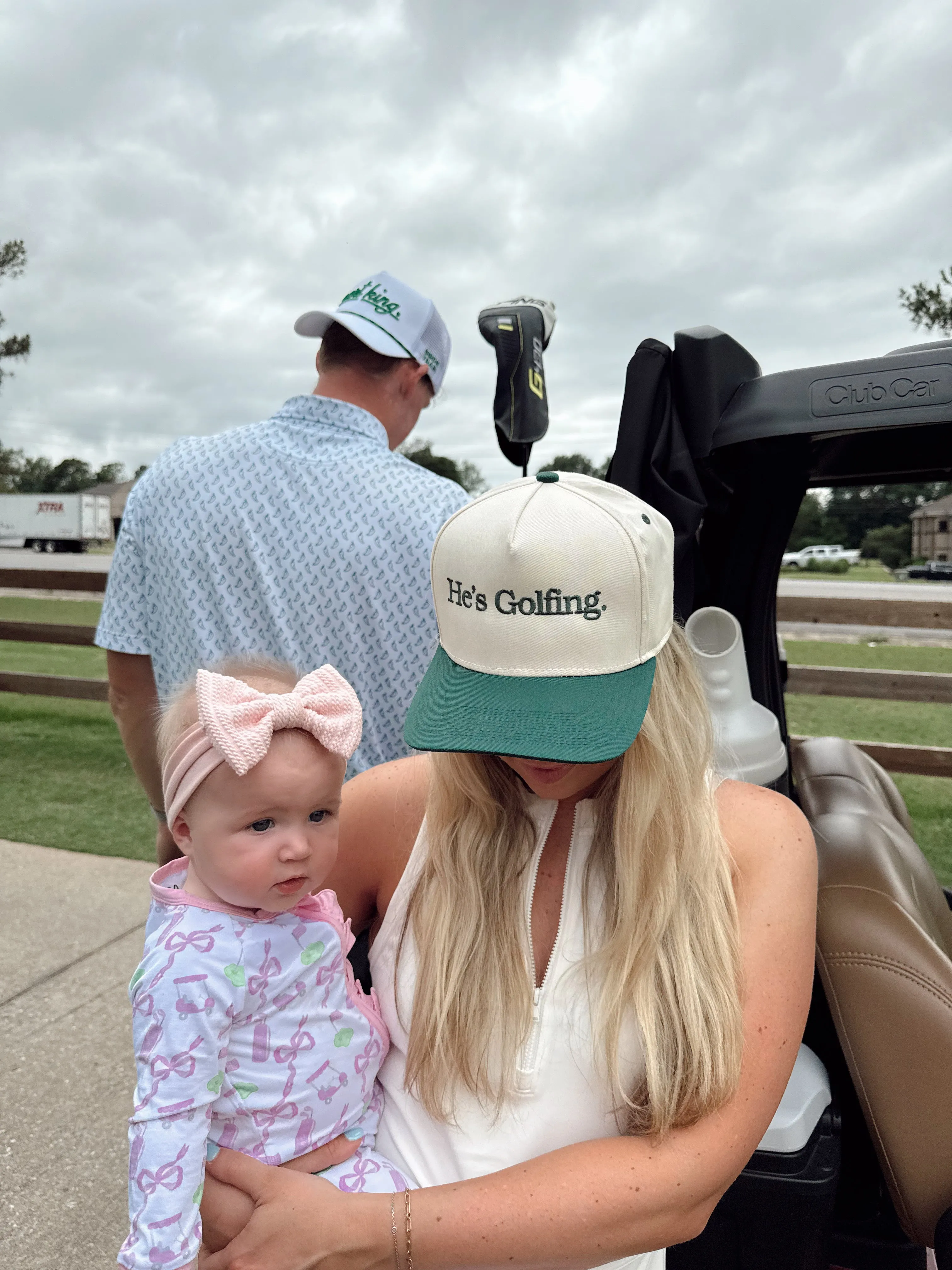 KenzKustomz Green Vintage Trucker Hat - He's Golfing sold by Pink Lily product image thumbnail 2