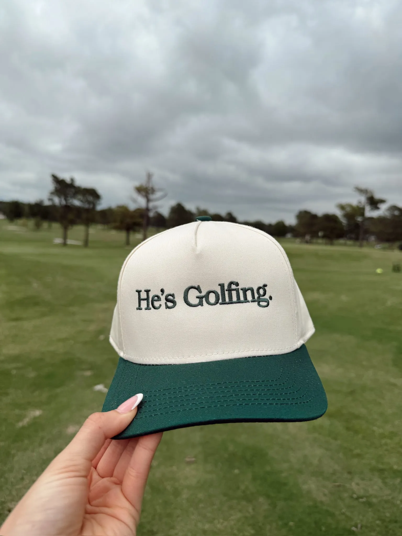 KenzKustomz Green Vintage Trucker Hat - He's Golfing sold by Pink Lily