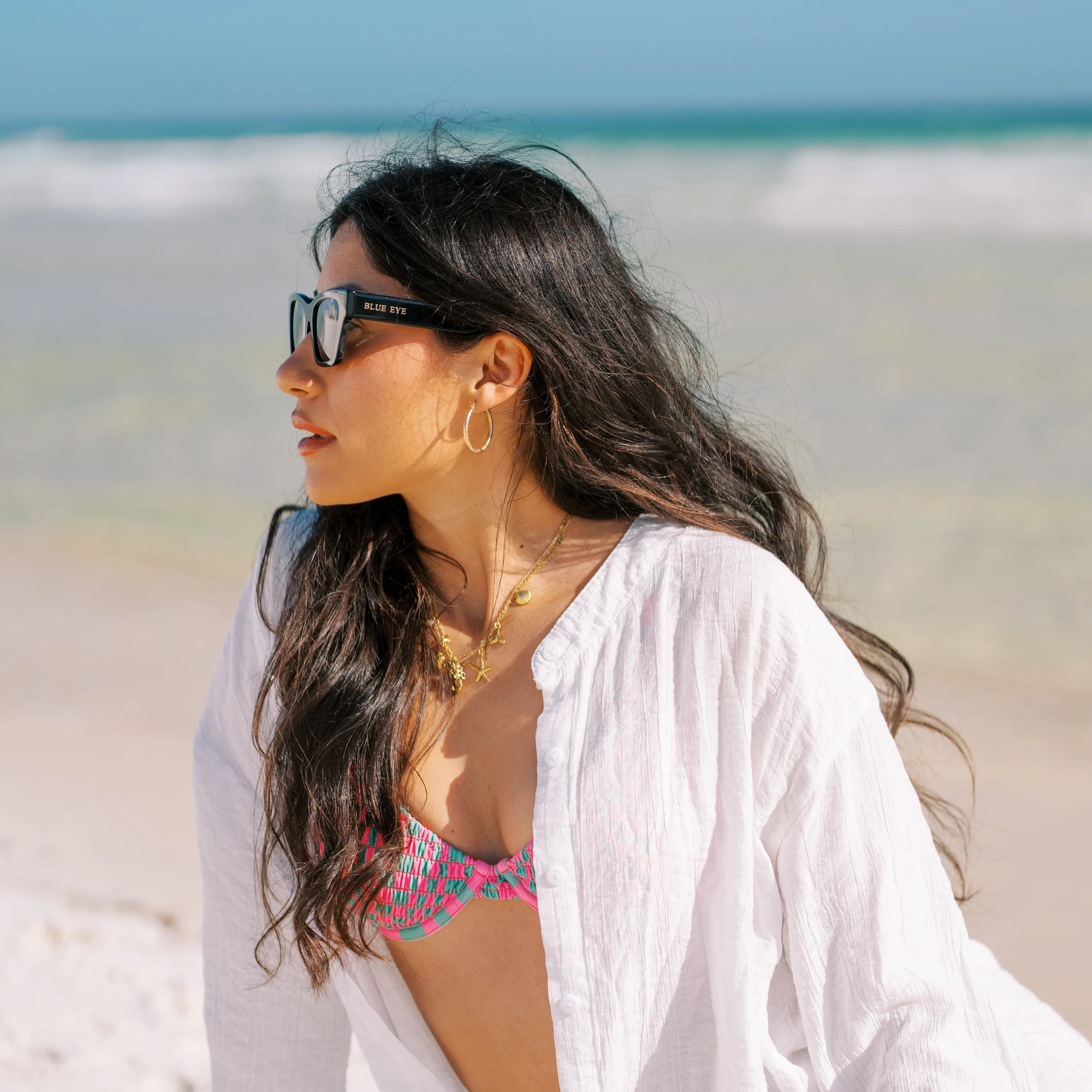 Vivian Midnight Black Sunglasses sold by Pink Lily product image thumbnail 5