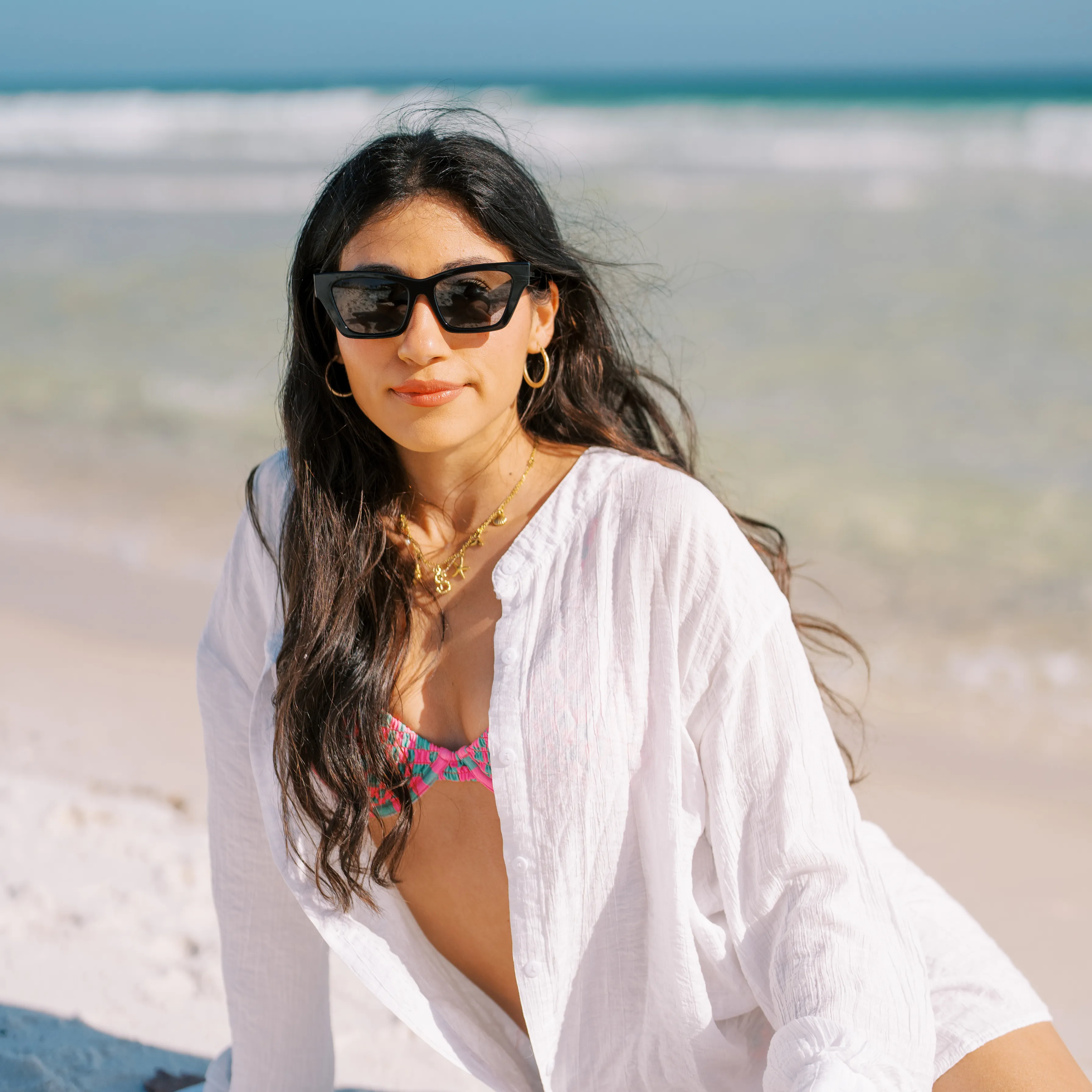 Vivian Midnight Black Sunglasses sold by Pink Lily product image thumbnail 2