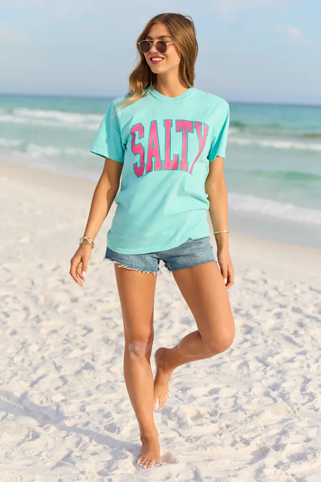 Salty Block Mint Graphic Tee sold by Pink Lily product image thumbnail 3