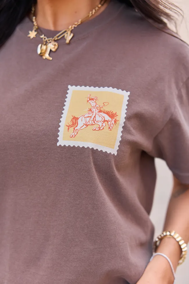 Rodeo Sweetheart Brown Comfort Colors Graphic Tee sold by Pink Lily product image thumbnail 5