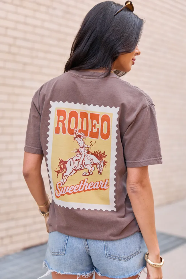 Rodeo Sweetheart Brown Comfort Colors Graphic Tee sold by Pink Lily product image thumbnail 4