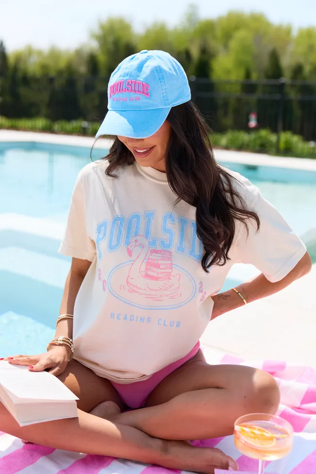 Poolside Reading Club Ivory Graphic Tee sold by Pink Lily