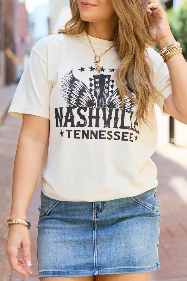Nashville Wings Ivory Graphic Tee sold by Pink Lily product image thumbnail 2