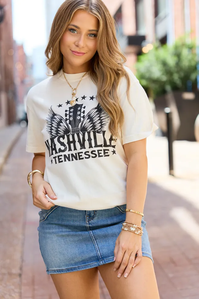 Nashville Wings Ivory Graphic Tee sold by Pink Lily product image thumbnail 3