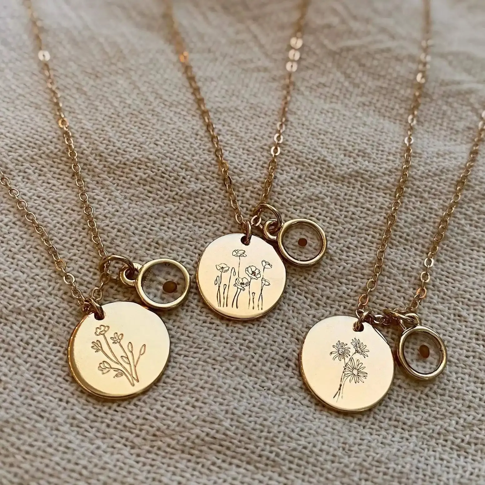 Daisy Necklace with Mustard Seed sold by Pink Lily product image thumbnail 4