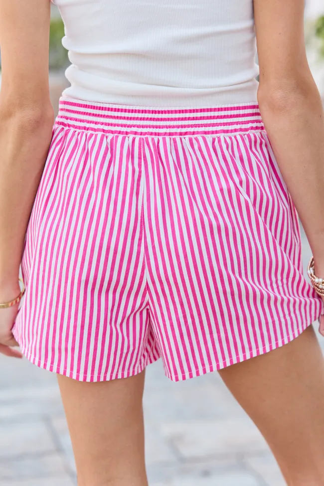 Chill Vibes Pink Striped Boxer Shorts sold by Pink Lily product image thumbnail 4