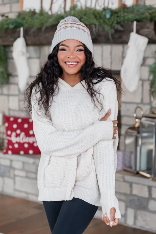 Found Your Love Cream Chenille Oversized Hoodie FINAL SALE sold by Pink Lily