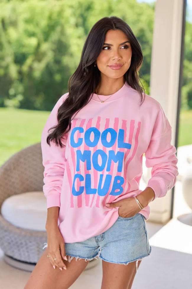 Cool Mom Club Light Pink Graphic Sweatshirt sold by Pink Lily product image thumbnail 4