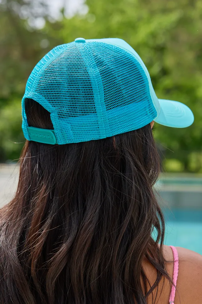 Lake Babe Blue Trucker Hat FINAL SALE sold by Pink Lily product image thumbnail 4