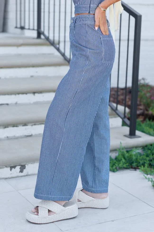 Lennon Navy Striped Pants sold by Pink Lily product image thumbnail 3