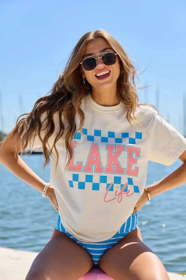 Lake Life Ivory Graphic Tee sold by Pink Lily product image thumbnail 4
