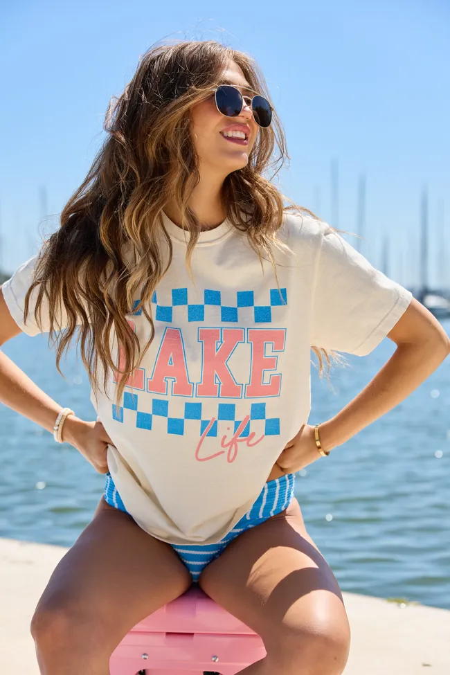 Lake Life Ivory Graphic Tee sold by Pink Lily product image thumbnail 2