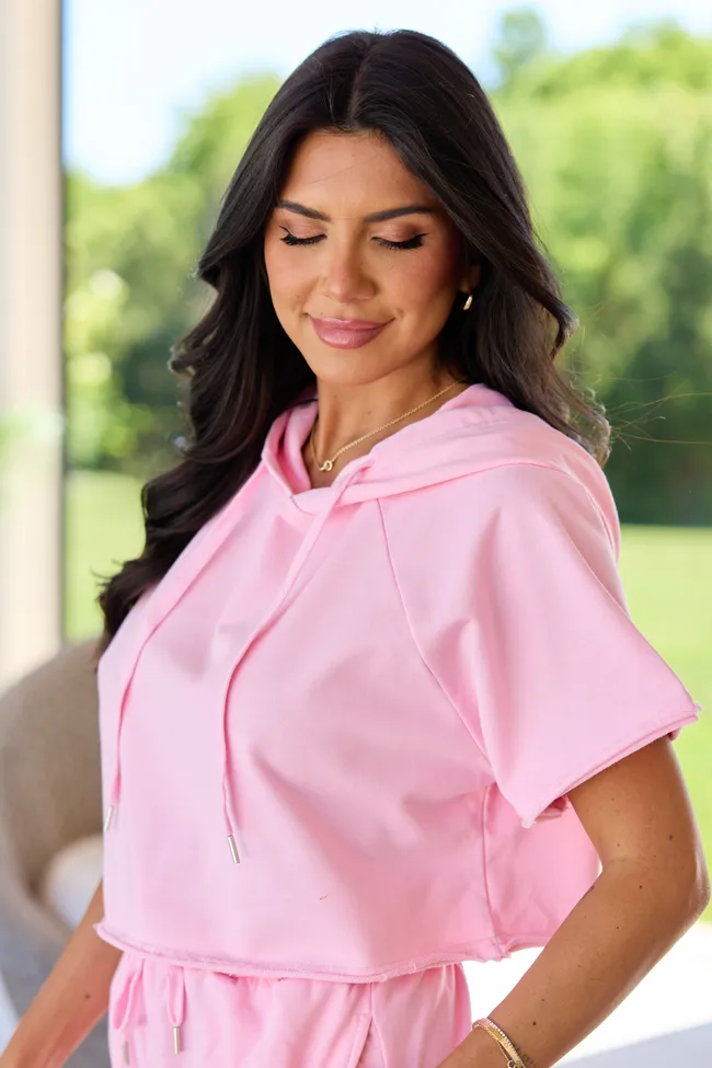 Everly Pink Cropped Hoodie sold by Pink Lily product image thumbnail 5