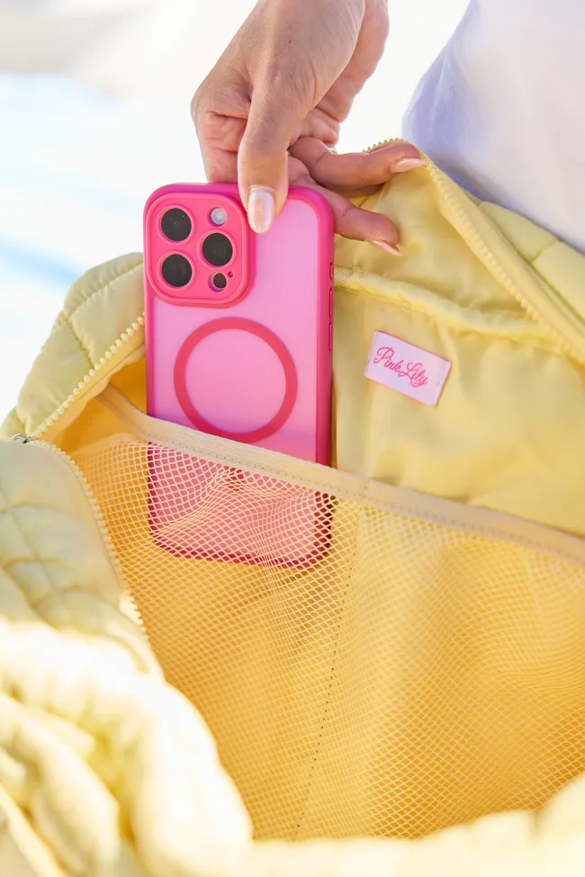 Haylie Butter Yellow Quilted Weekender Bag sold by Pink Lily product image thumbnail 4