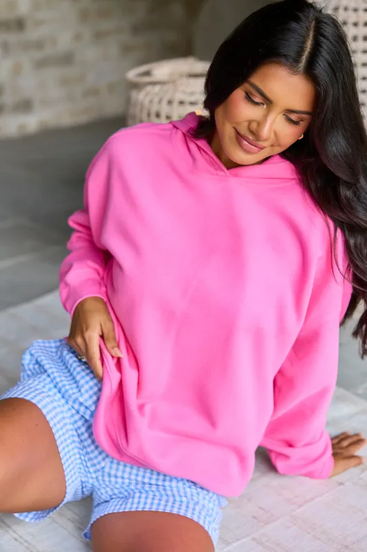 Everyday Ease Pink Hoodie made by Pink Lily