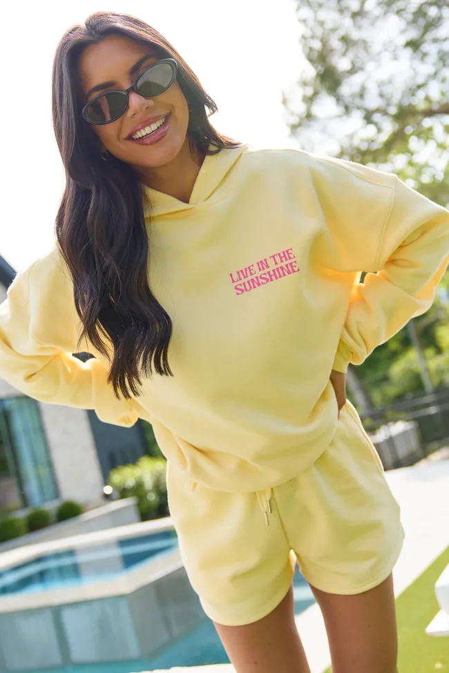 Everyday Ease Yellow Fleece Shorts sold by Pink Lily product image thumbnail 5