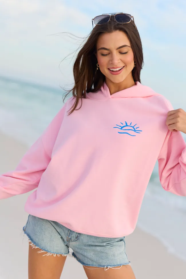 Saltwater State Of Mind Light Pink Graphic Hoodie sold by Pink Lily product image thumbnail 4