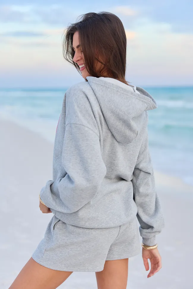 Salty Block Light Grey Graphic Hoodie sold by Pink Lily product image thumbnail 3