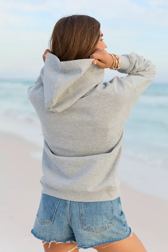 USA Lace Print Light Grey Graphic Hoodie sold by Pink Lily product image thumbnail 4