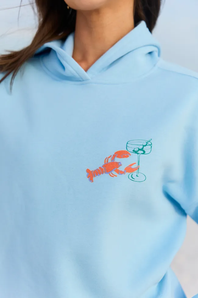 Aspire To Retire Light Blue Graphic Hoodie sold by Pink Lily product image thumbnail 2