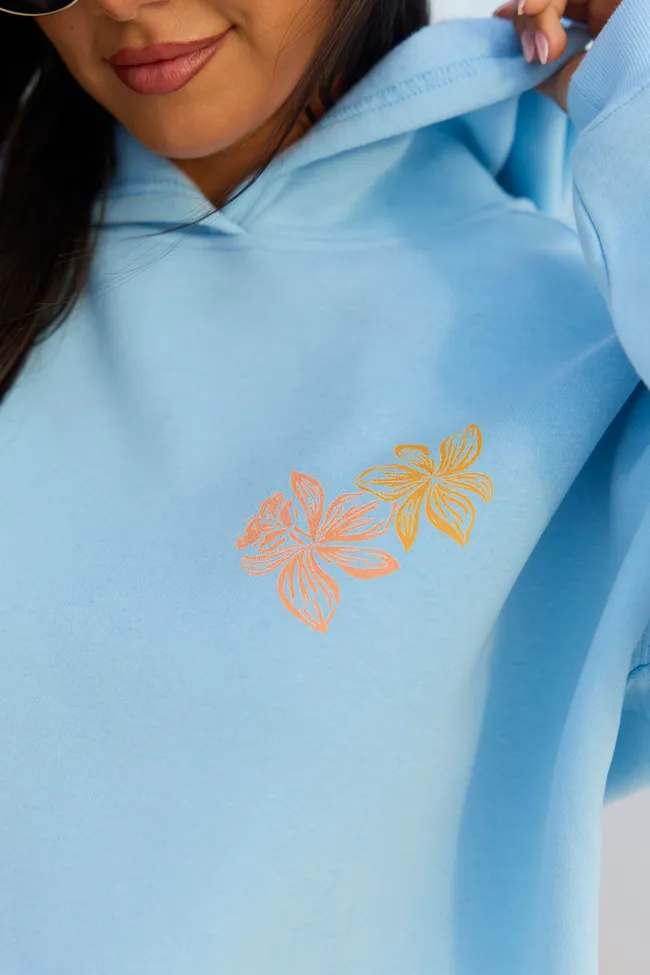 Paradise Beach Club Light Blue Graphic Hoodie sold by Pink Lily product image thumbnail 3