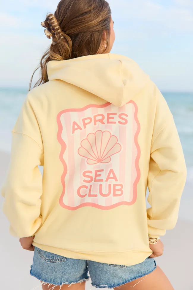 Apres Sea Club Yellow Graphic Hoodie sold by Pink Lily