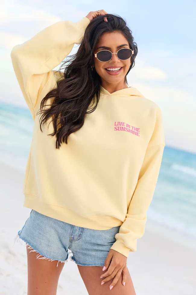 Live In The Sunshine Yellow Graphic Hoodie sold by Pink Lily product image thumbnail 2
