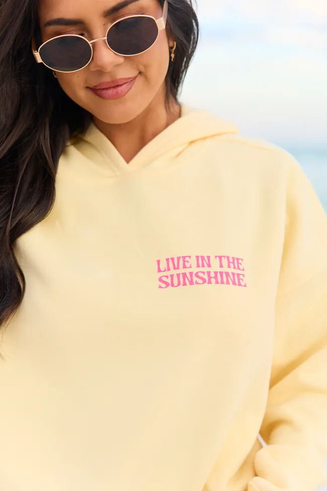 Live In The Sunshine Yellow Graphic Hoodie sold by Pink Lily product image thumbnail 3