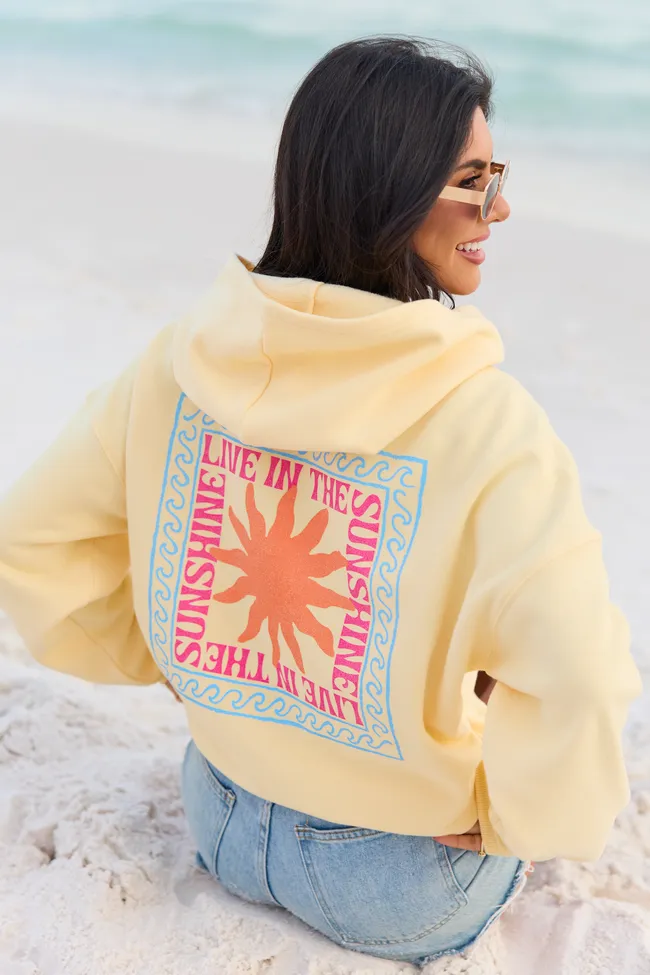 Live In The Sunshine Yellow Graphic Hoodie sold by Pink Lily product image thumbnail 4