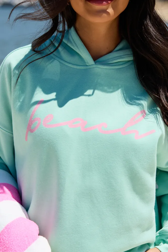 Beach Script Mint Graphic Hoodie sold by Pink Lily product image thumbnail 4