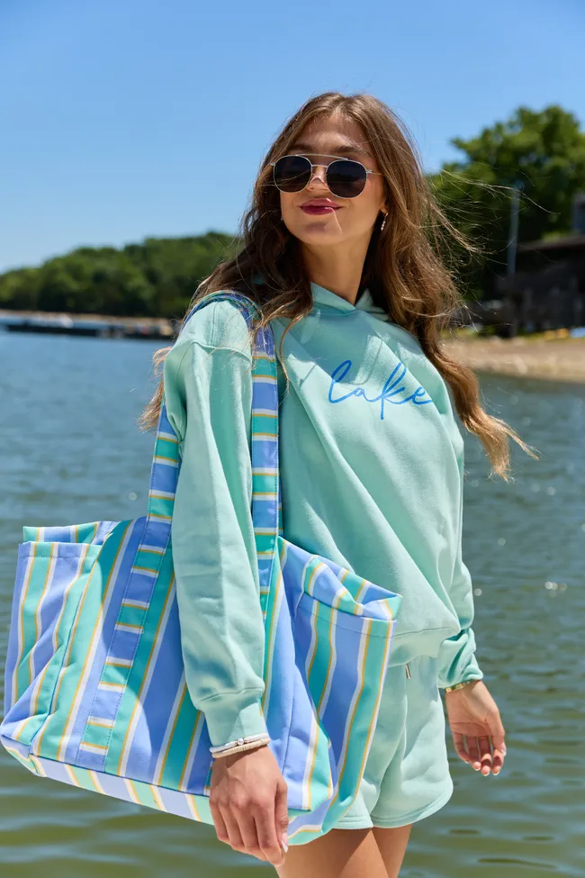 Lake Script Mint Graphic Hoodie sold by Pink Lily product image thumbnail 4