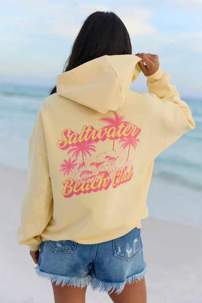 Saltwater Beach Club Yellow Graphic Hoodie sold by Pink Lily product image thumbnail 4