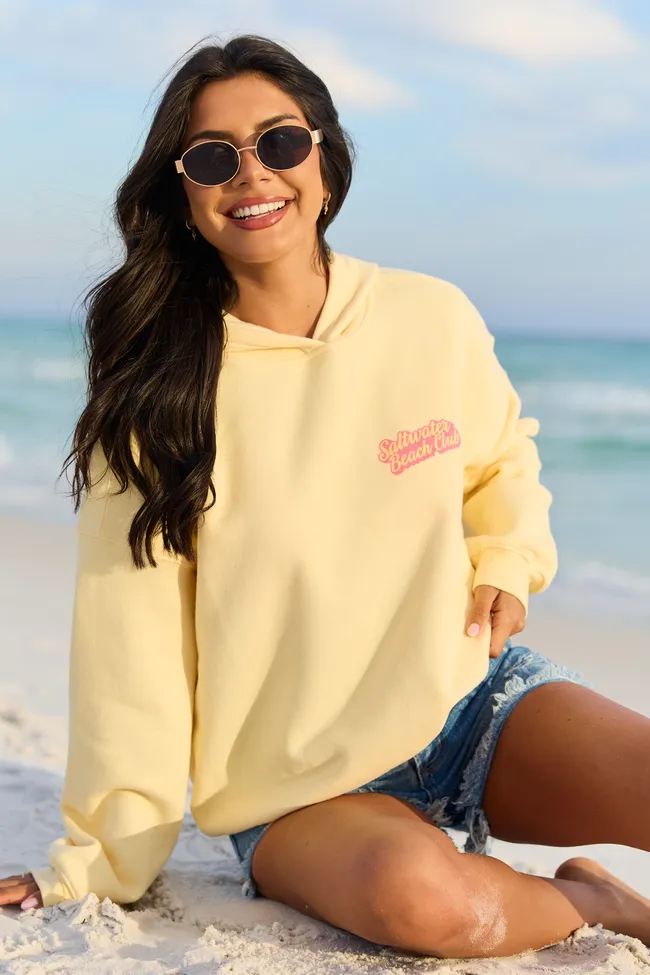Saltwater Beach Club Yellow Graphic Hoodie sold by Pink Lily product image thumbnail 2