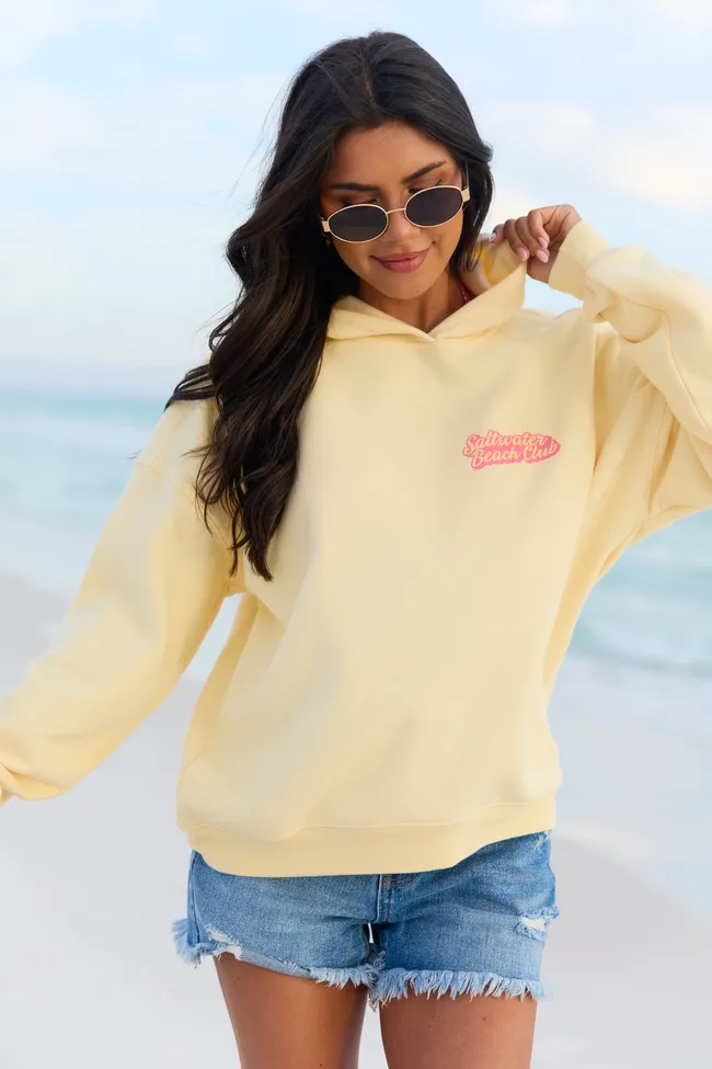Saltwater Beach Club Yellow Graphic Hoodie sold by Pink Lily product image thumbnail 5