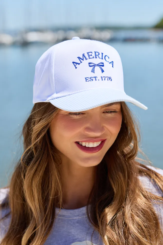 Blue Striped America Bow Hat sold by Pink Lily product image thumbnail 2