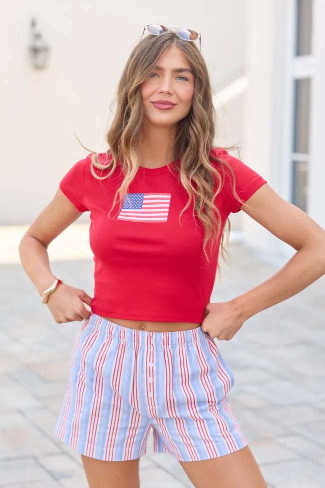 Living My Truth Multi Striped Boxer Shorts sold by Pink Lily product image thumbnail 2