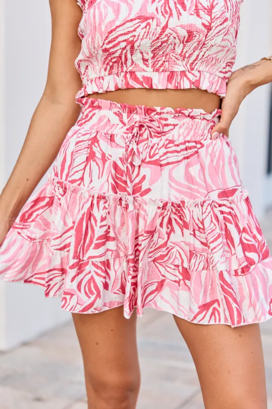 Madi Pink Floral Skort made by Pink Lily
