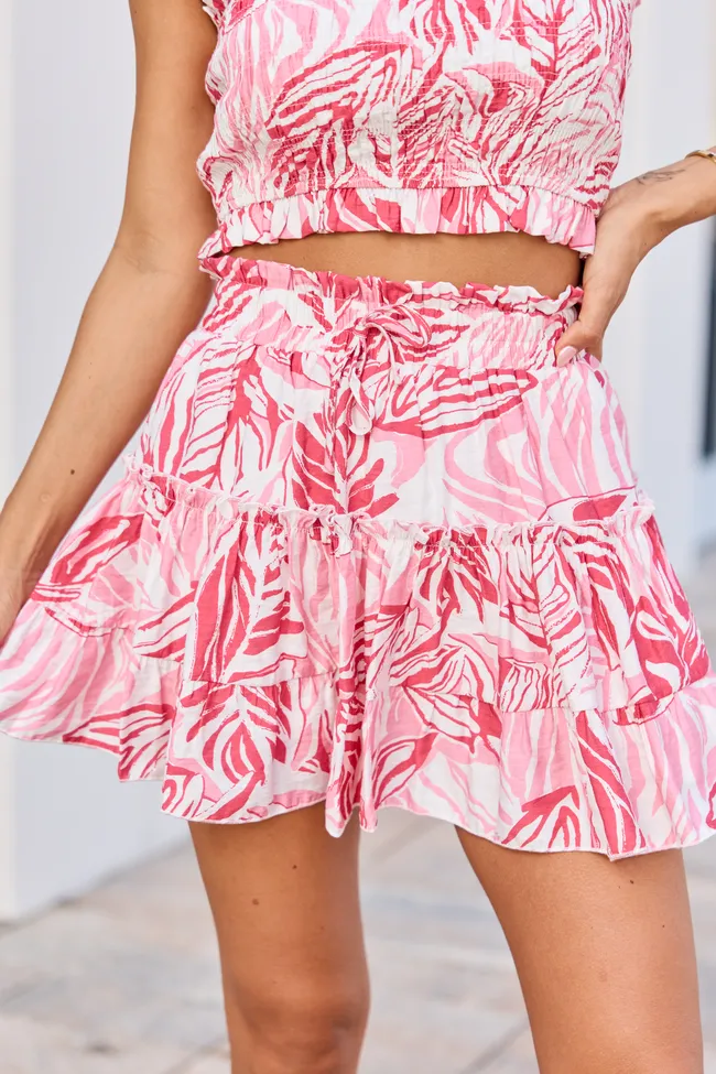 Madi Pink Floral Skort sold by Pink Lily