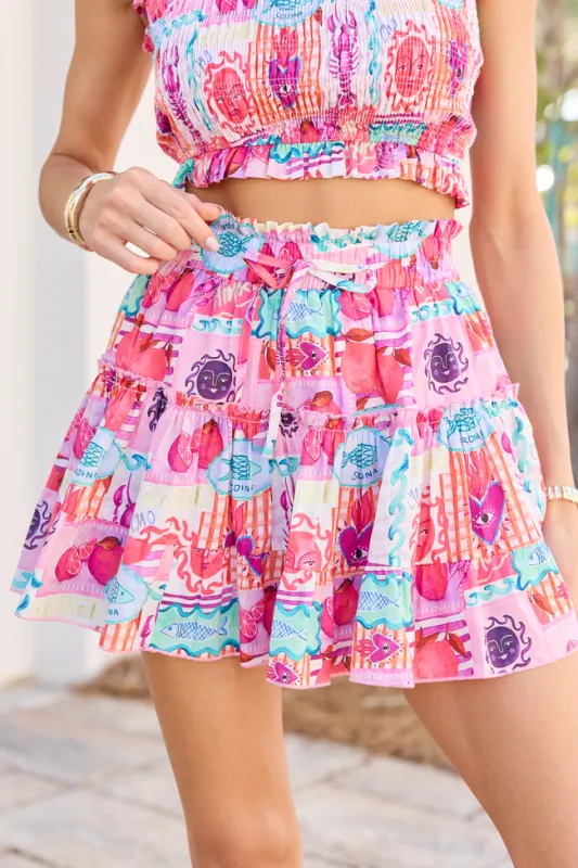 Madi Conversational Skort FINAL SALE made by Pink Lily