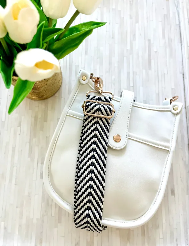 Milly Kate Mini Crossbody Bag - White made by Pink Lily