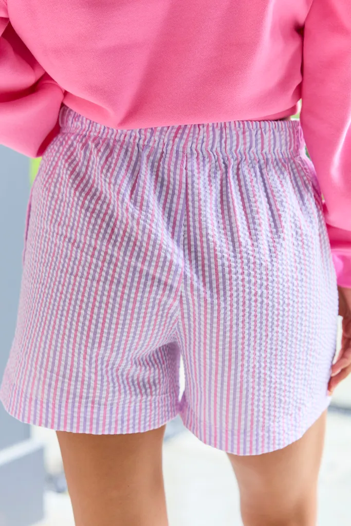 Living My Truth Purple And Pink Striped Boxer Shorts sold by Pink Lily product image thumbnail 4