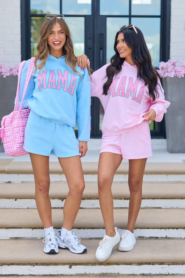 Mama Block Light Blue Graphic Hoodie sold by Pink Lily product image thumbnail 5