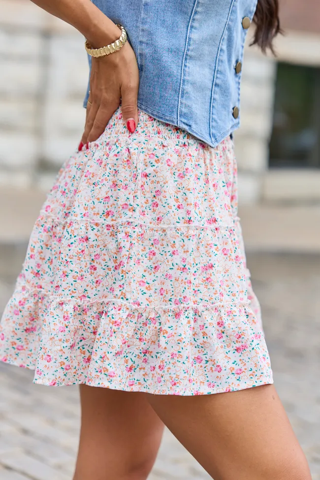 Through The Garden Ditsy Pink Floral Skort sold by Pink Lily product image thumbnail 4