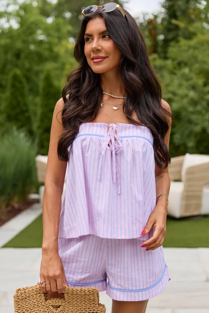 Cassidy Pink Striped Tank sold by Pink Lily product image thumbnail 3
